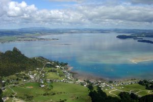 A natural harbour in New Zealand