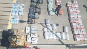 Bales of marijuana recovered by the Coast Guard in Greece