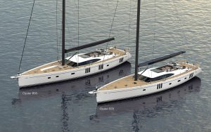 Renders of two new super yachts from Oyster Yachts