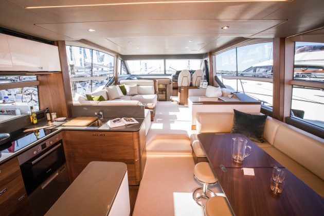 the inside of a superyacht