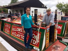 Mary-Ann Ocha on a narrow boat