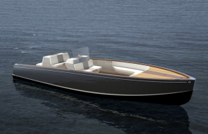 a render of an electric boat