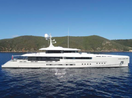 Rossinavi superyacht on water