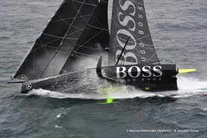 The Black and white HUGO BOSS, which was built by Green Marine