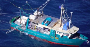 trawler on water