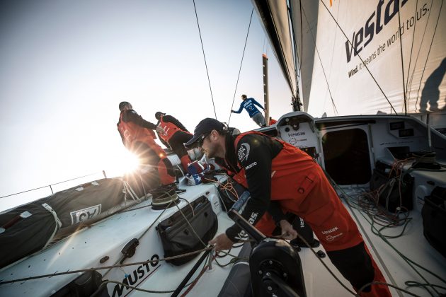Crew on a Volvo Ocean Race boat