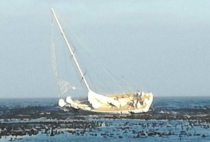 yacht running aground