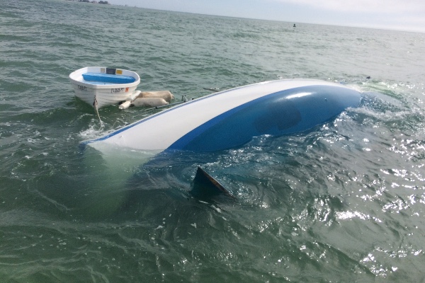 The US couple's boat sunk in minutes