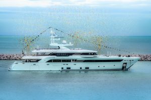 CRN Latona superyacht's launch ceremony