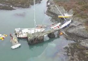 Holyhead Marina hit by the bad weather