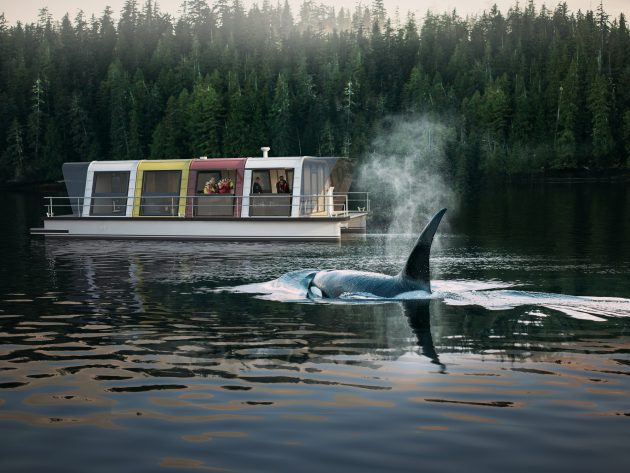 Max Zhivov ModulGO houseboat on water