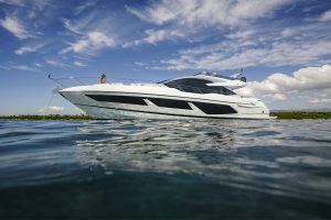 Sunseeker 74 Sport Yacht on water