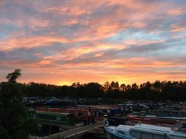 Roydon Marina in Esses at dawn