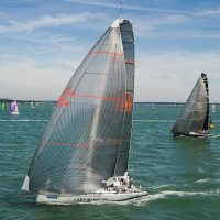 Lady Mariposa sailing using Elvstrom Cable Free Code Zero