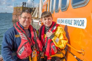 Dunbar RNLI volunteers Kieran and Gary Fairbairn