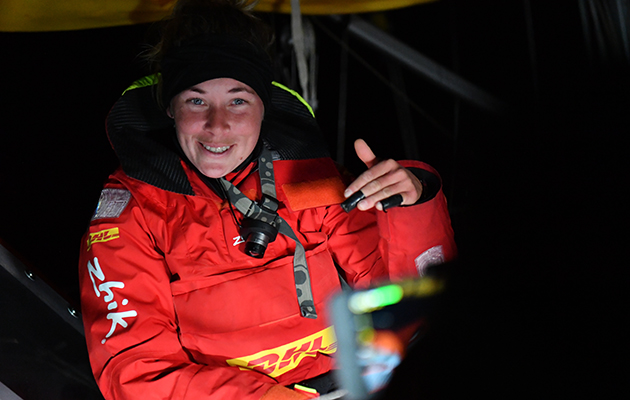 Susie Goodall during the Golden Globe Race