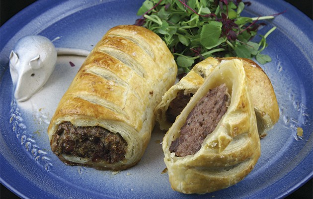 Woodpigeon sausage rolls