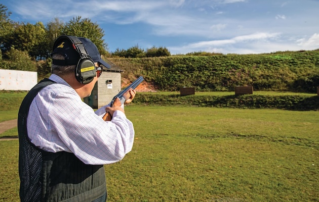 Clay pigeon shooting during the off season