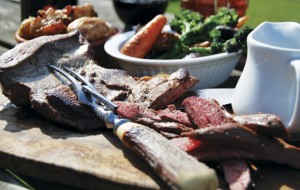 Roast Butterflied Haunch of Muntjac Venison.