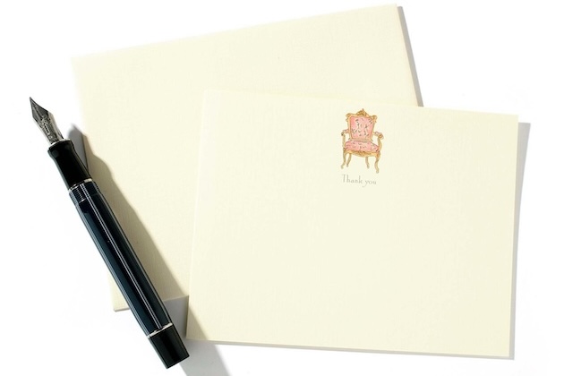 fountain pen and card