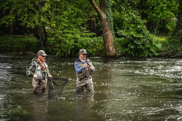 fishing on River Test