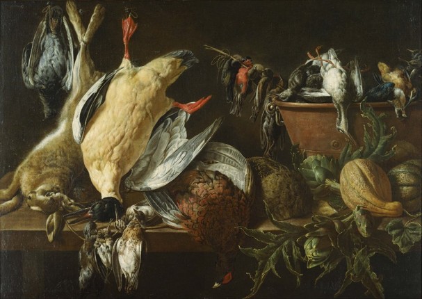 Adriaen van Utrecht still life with game and vegetables