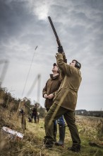 A simulated game shooting day at Highclere castle