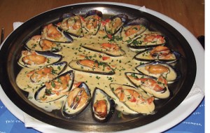 A mussel platter