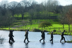 Walking on water at the Brownstone shoot, South Devon