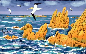 Society of Wildlife Artists Annual Exhibition 2014. Carry Akroyd's Granite, Gannet, Annet £885