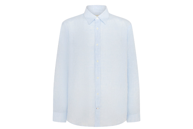 blue linen shirt by Purdey 