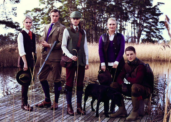 Should you wear a tie when shooting?. Holland and Holland models wear ties when shooting
