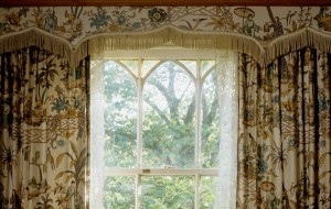 chintz curtains.