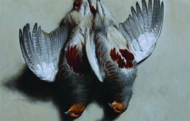 A part of the painting, Goodberry Partridge, by James Gillick.