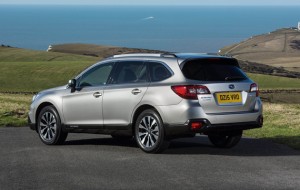 Subaru Outback. On the coast.