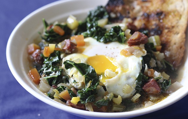 Cavolo nero and chorizo broth