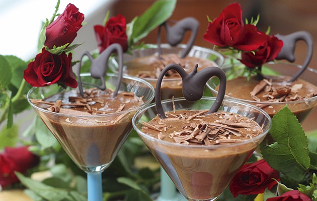 Salted caramel chocolate mousse