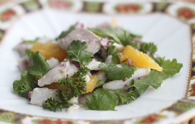 Bass ceviche.
