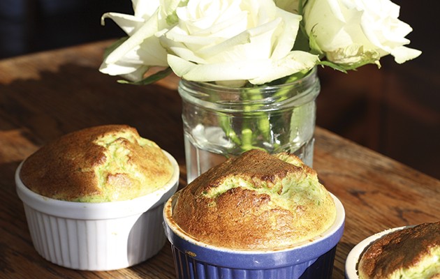 Asparagus and gruyere souffle