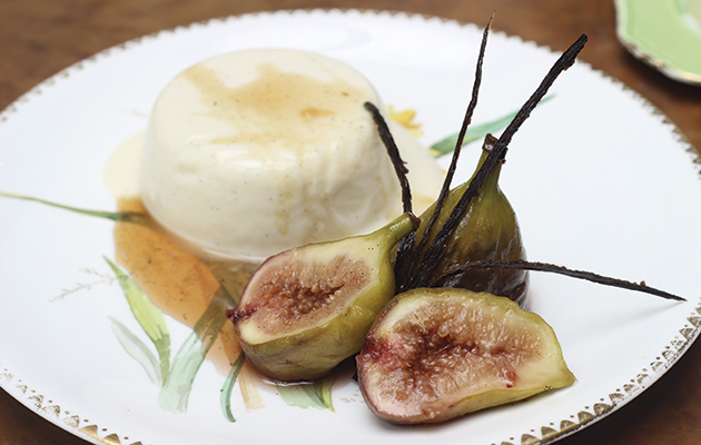 Buttermilk panna cotta with vanilla poached figs - The Field