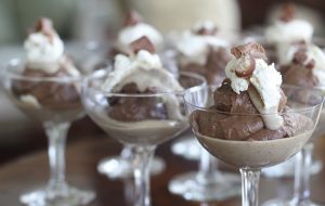 Chocolate, chestnut and brandy mousse
