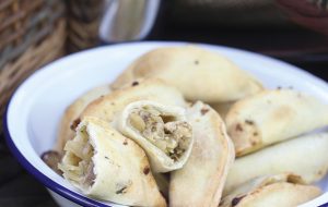 Pheasant, cabbage and cheese pierogi