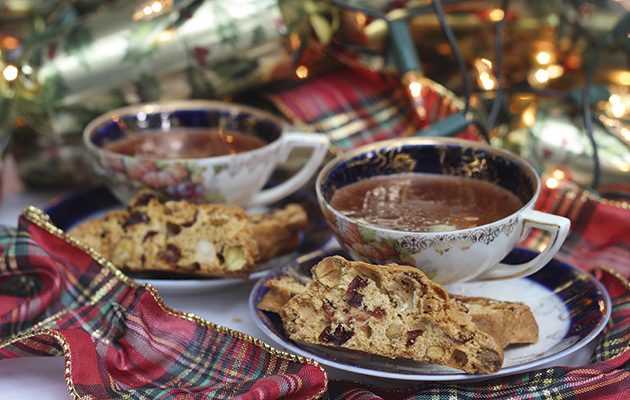 Pistachio and cranberry biscotti