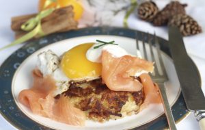 Potato, apple and horseradish rosti