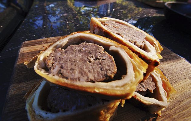 Pheasant and tarragon sausage rolls