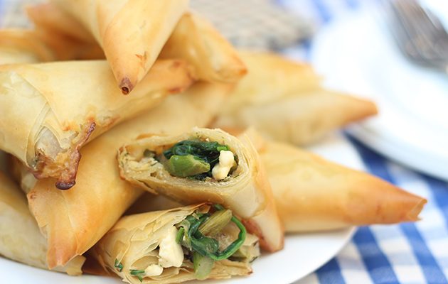 Asparagus and feta pastries