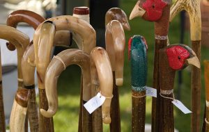 Horn handled walking stick