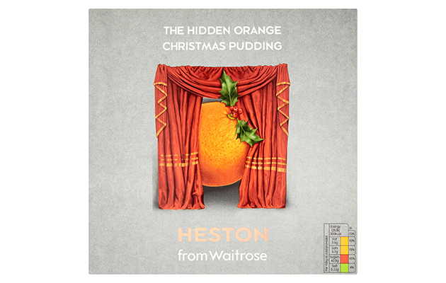 WAitrose hidden orange christmas pudding 