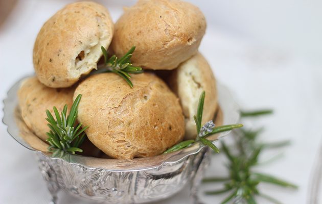 Parmesan, rosemary and pepper gougeres