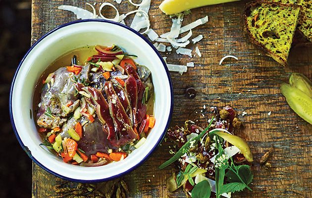 Woodpigeon carpaccio